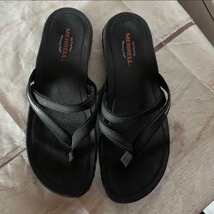 Merrell Terran Ari Post Sandals Black Size 9